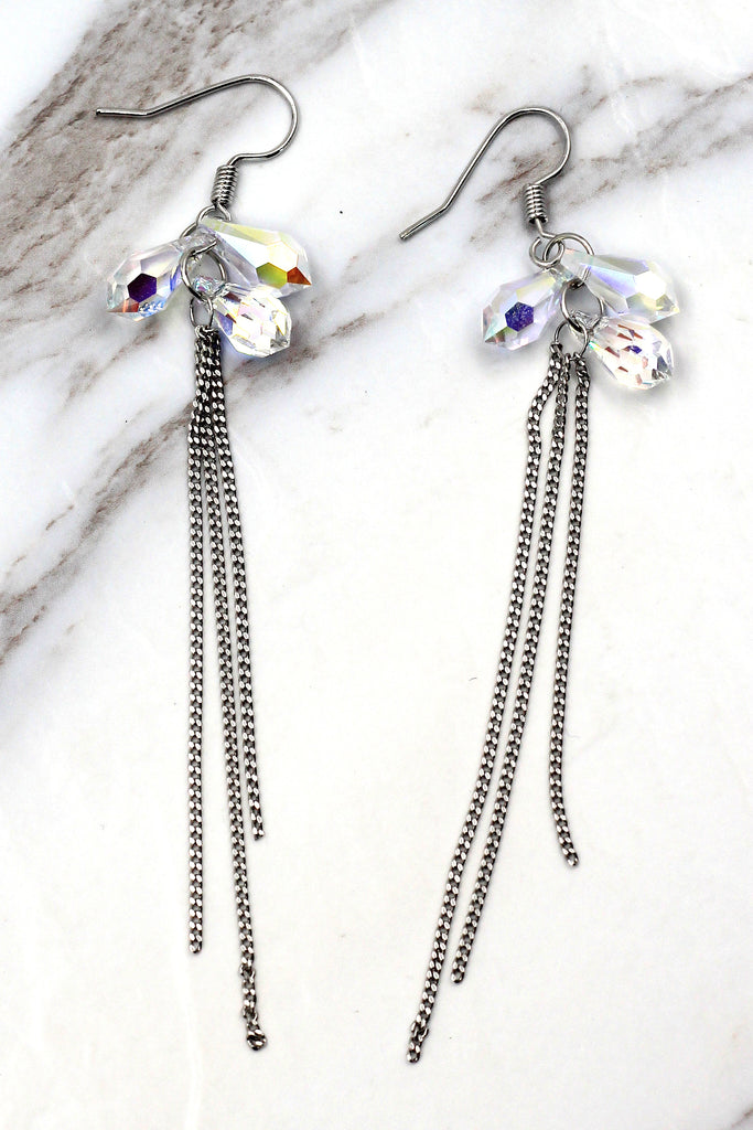 Fashion tassel crystal earrings