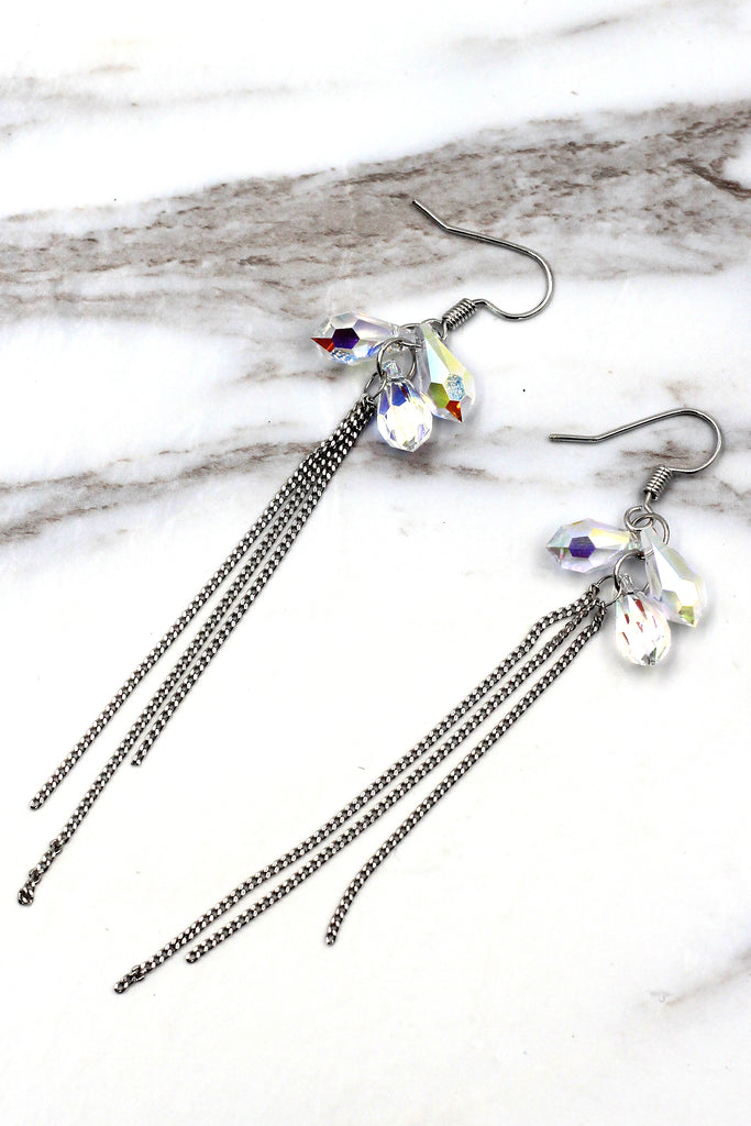 Fashion tassel crystal earrings