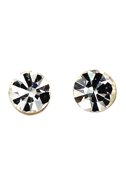simple round crystal earrings