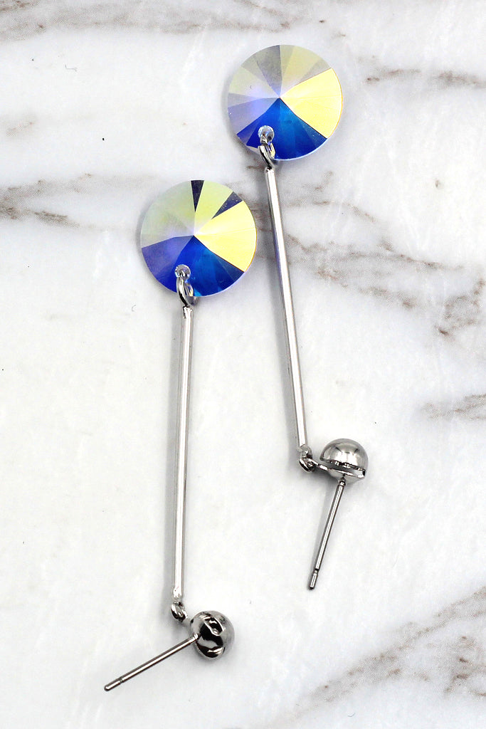 simple swarovski crystal earrings