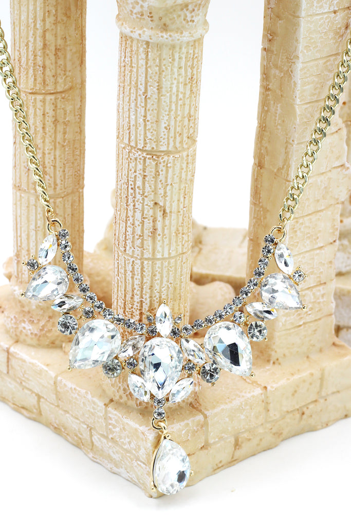 luxury pendant white crystal necklace