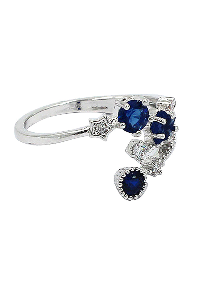 shining crystal meteor ring