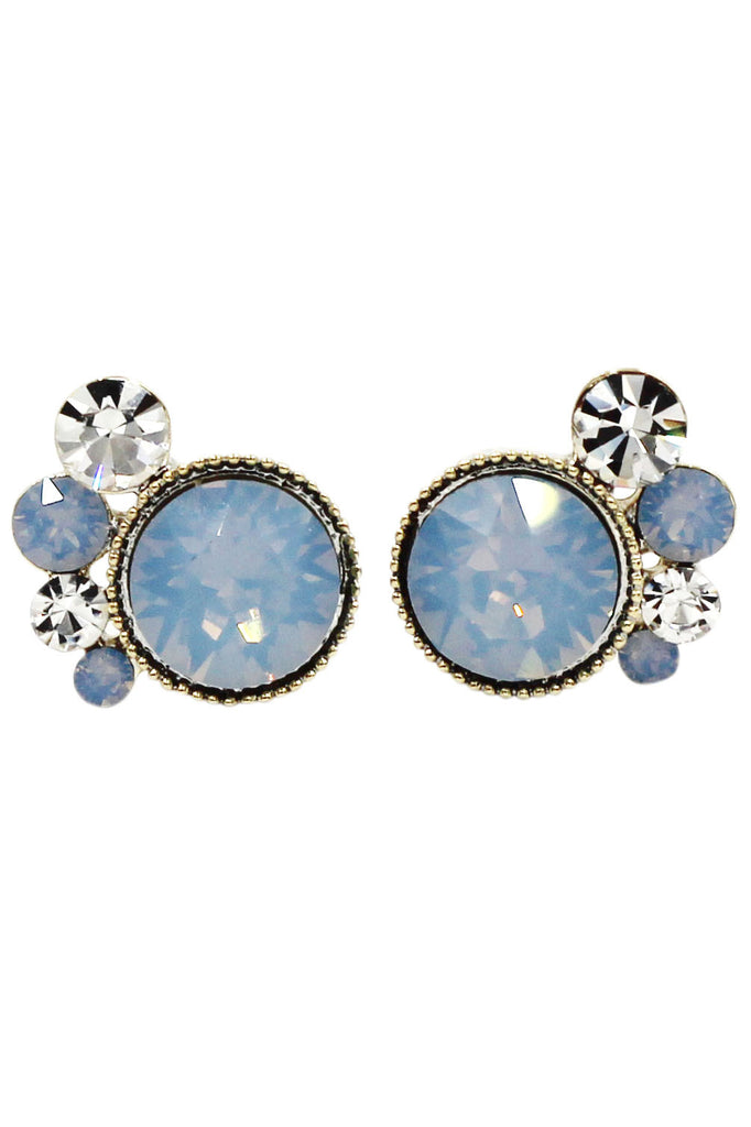 lovely crystal little feet earrings