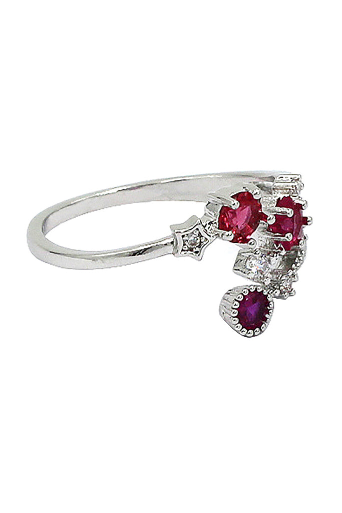 shining crystal meteor ring