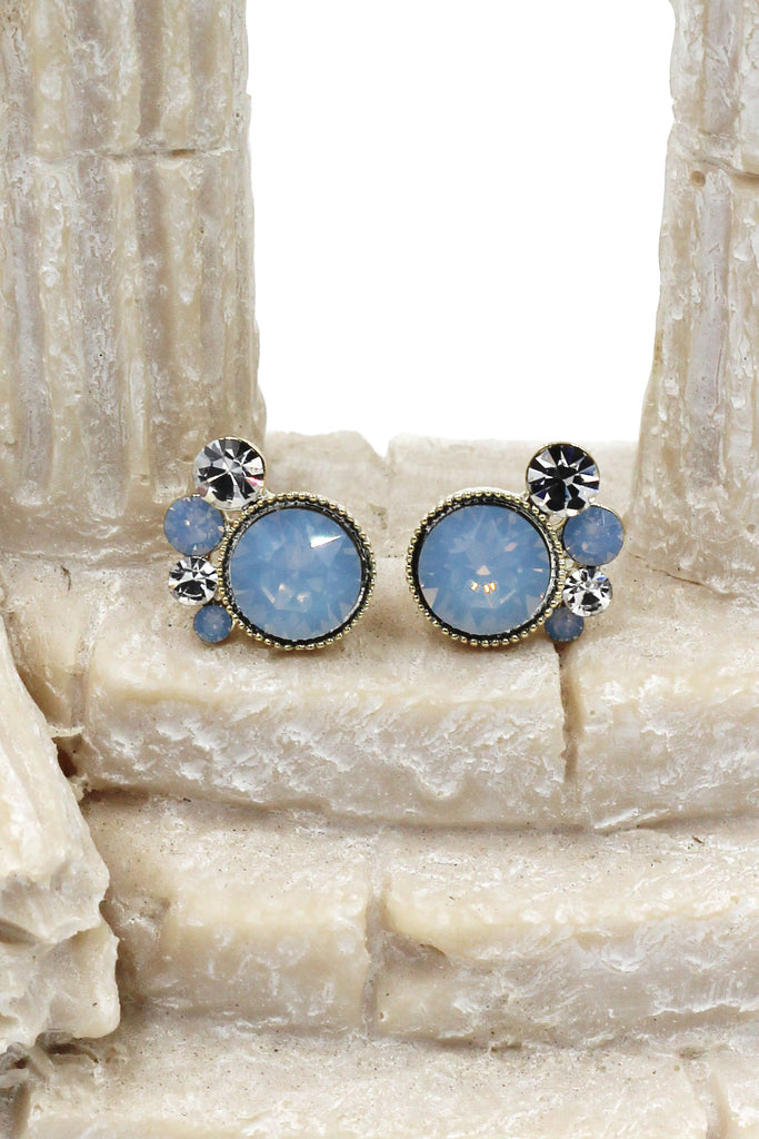 lovely crystal little feet earrings