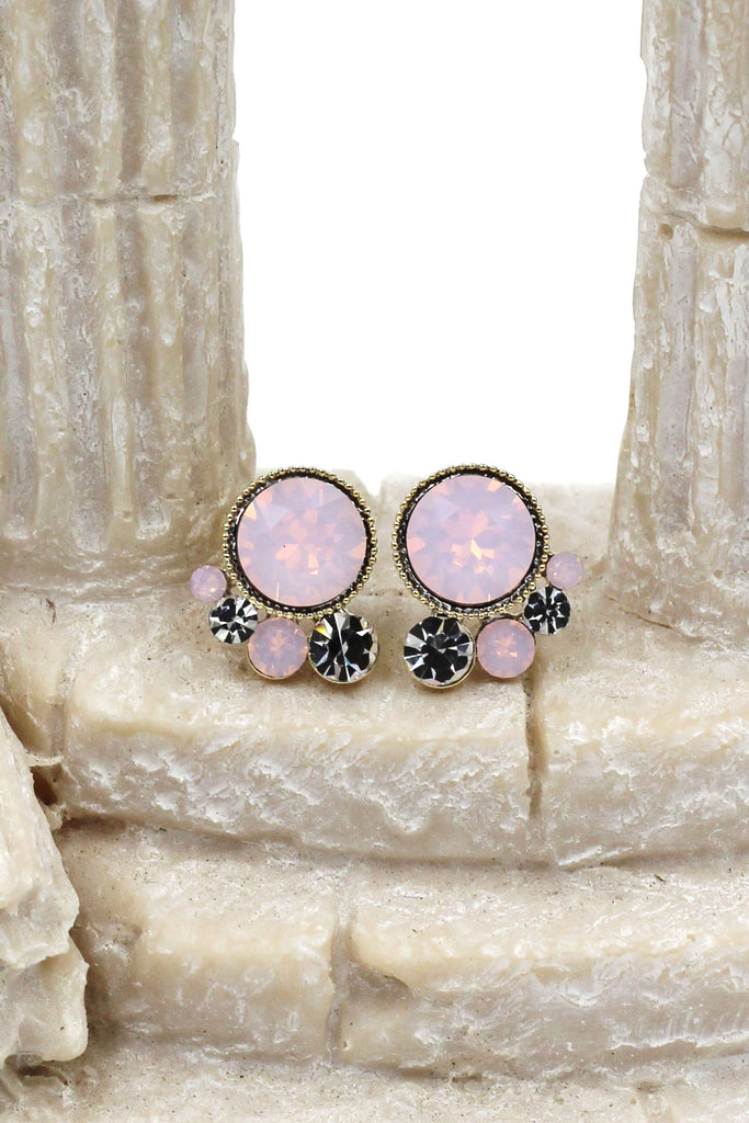 lovely crystal little feet earrings