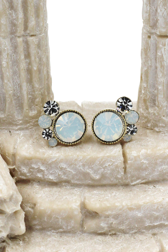 lovely crystal little feet earrings