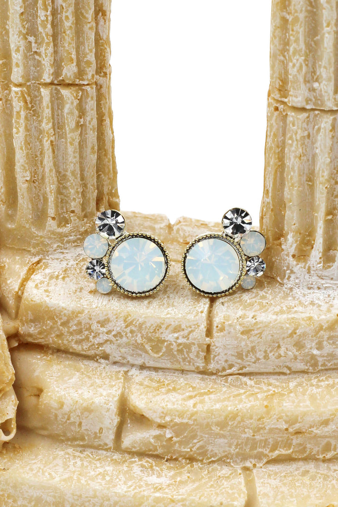 lovely crystal little feet earrings