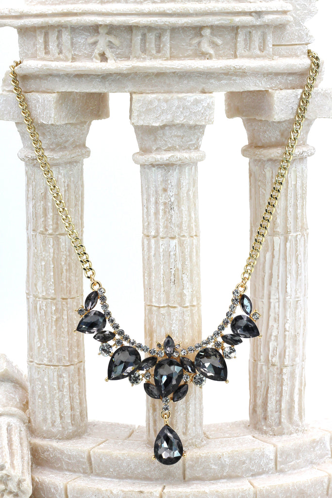 luxury pendant crystal golden necklace