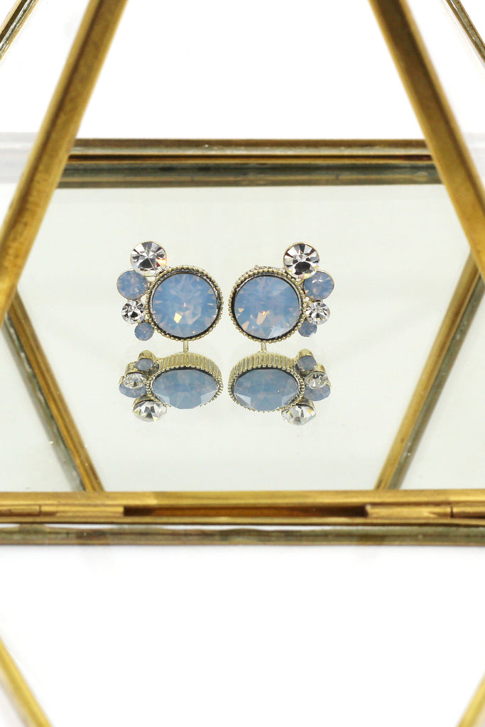 lovely crystal little feet earrings