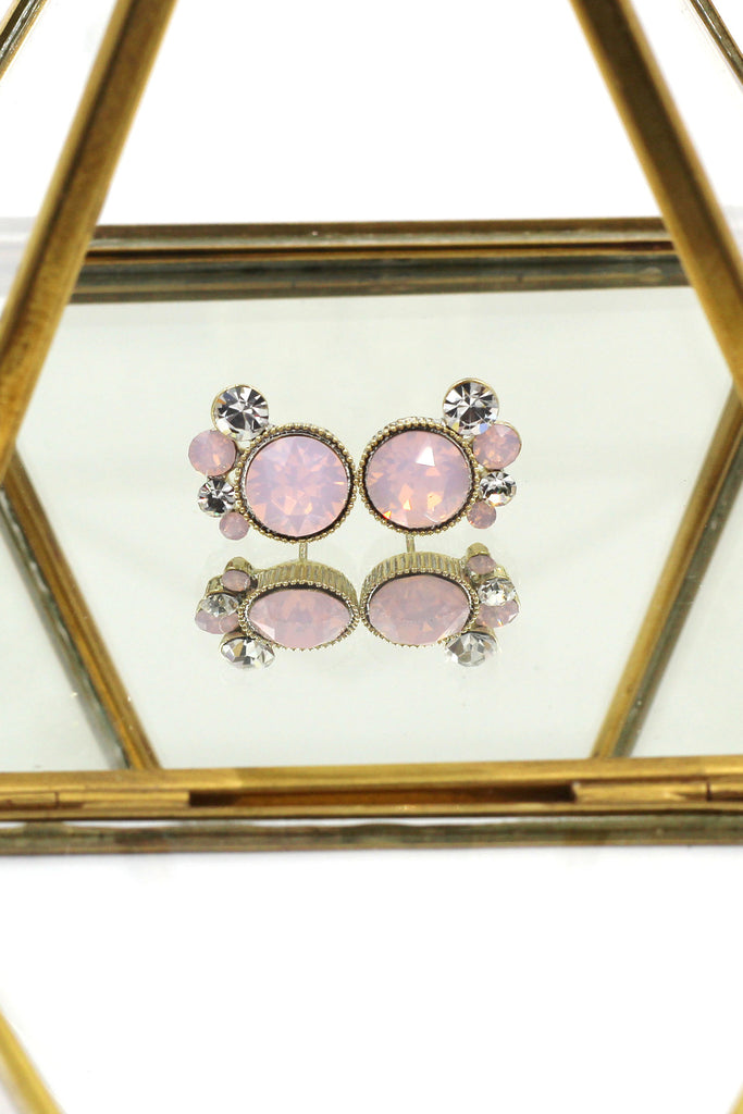 lovely crystal little feet earrings