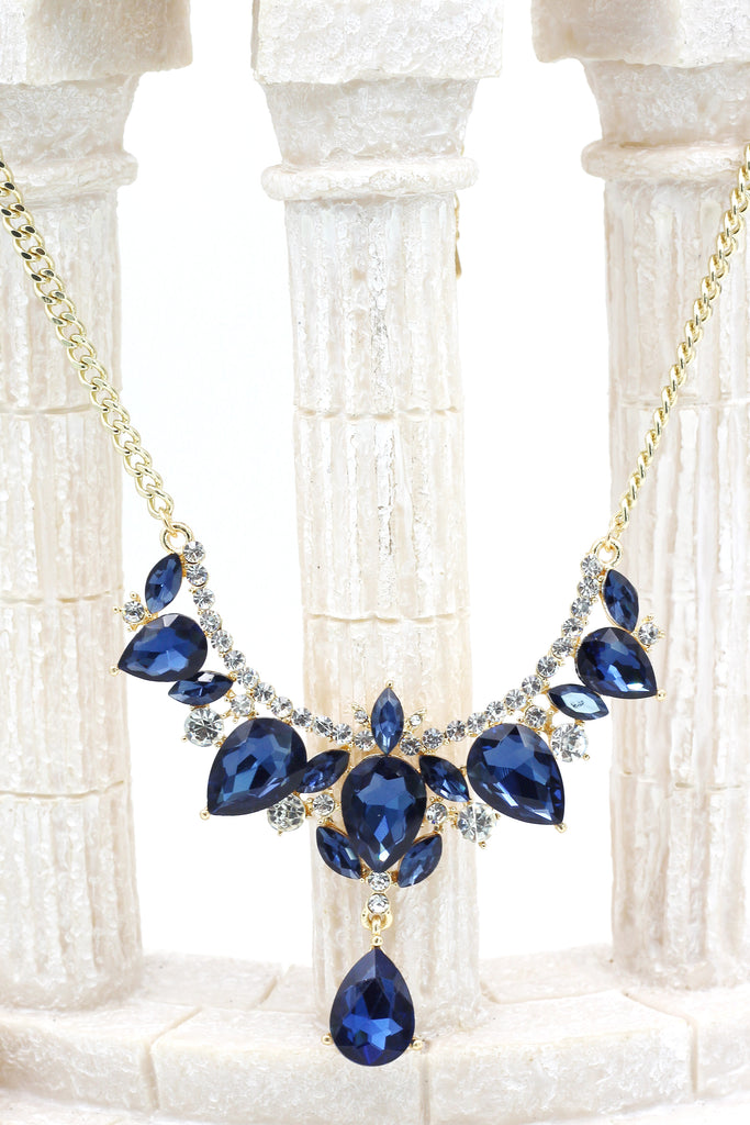 luxury pendant crystal golden necklace