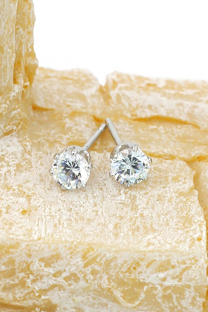 simple crystal earring necklace set