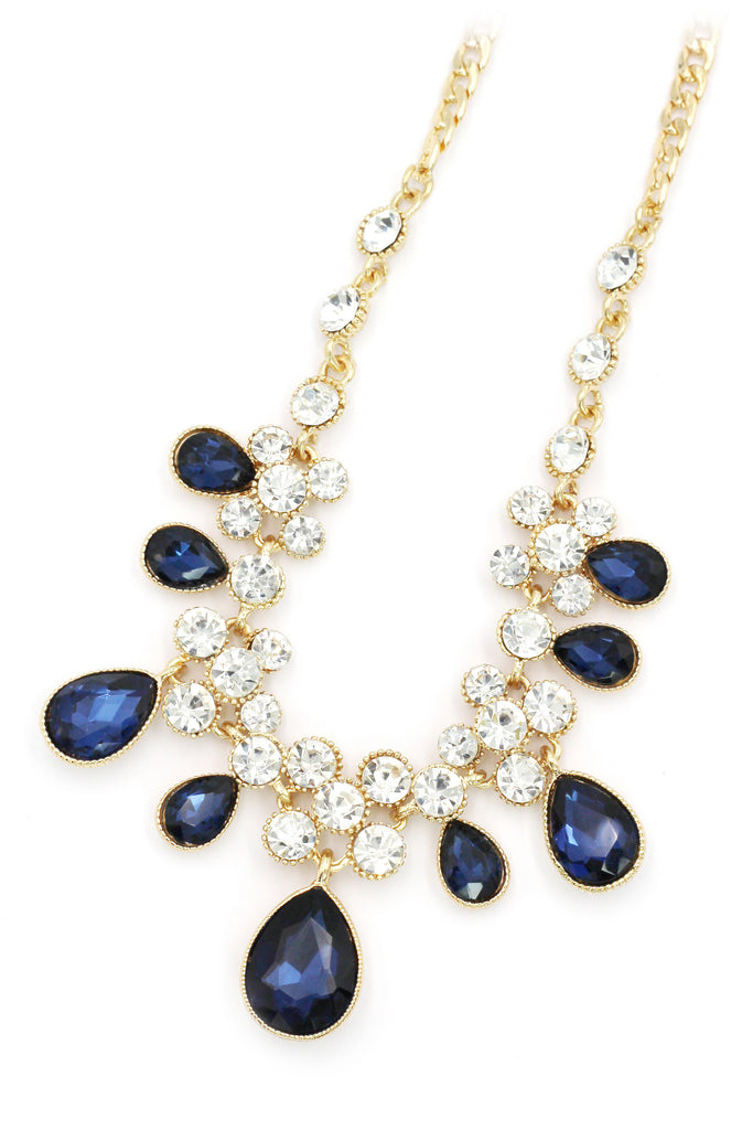 noble gold earrings necklace crystal set