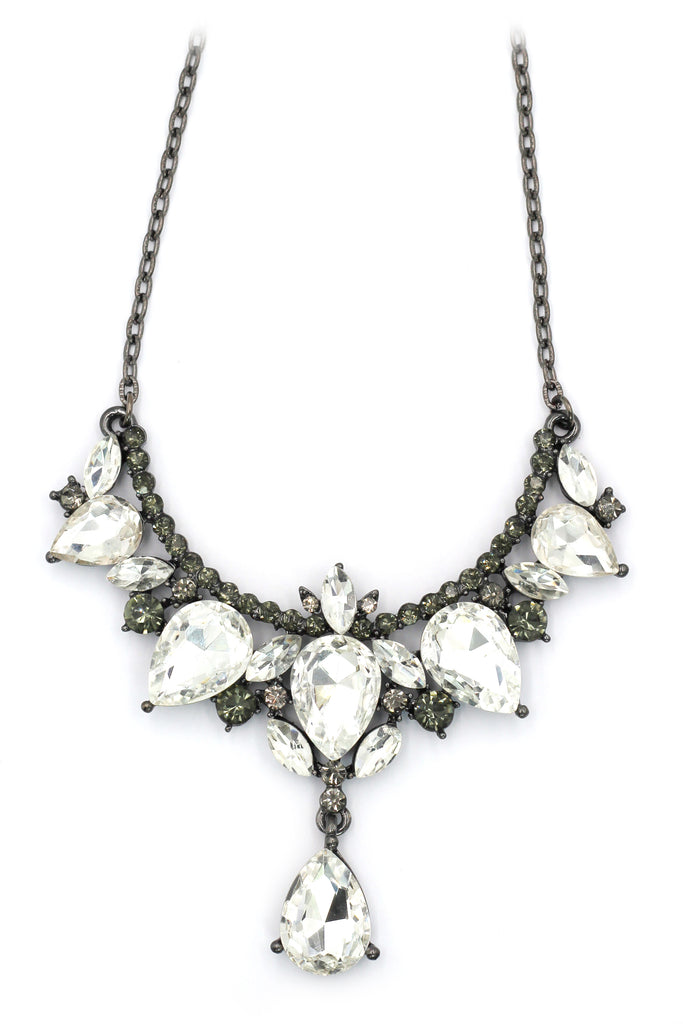 luxury pendant white crystal necklace
