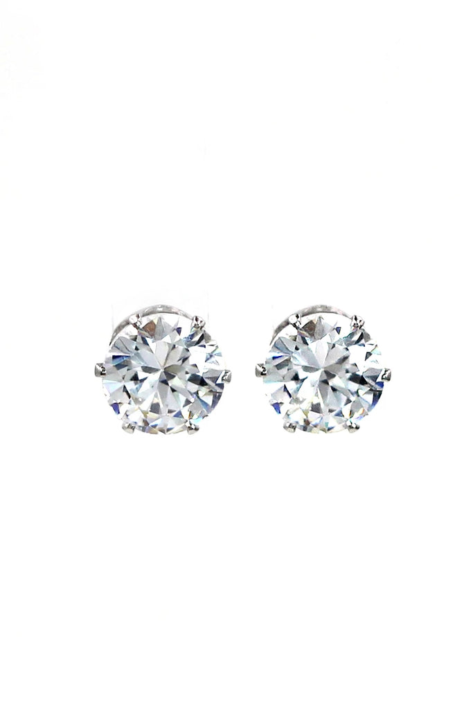 simple shiny crystal earrings necklace set