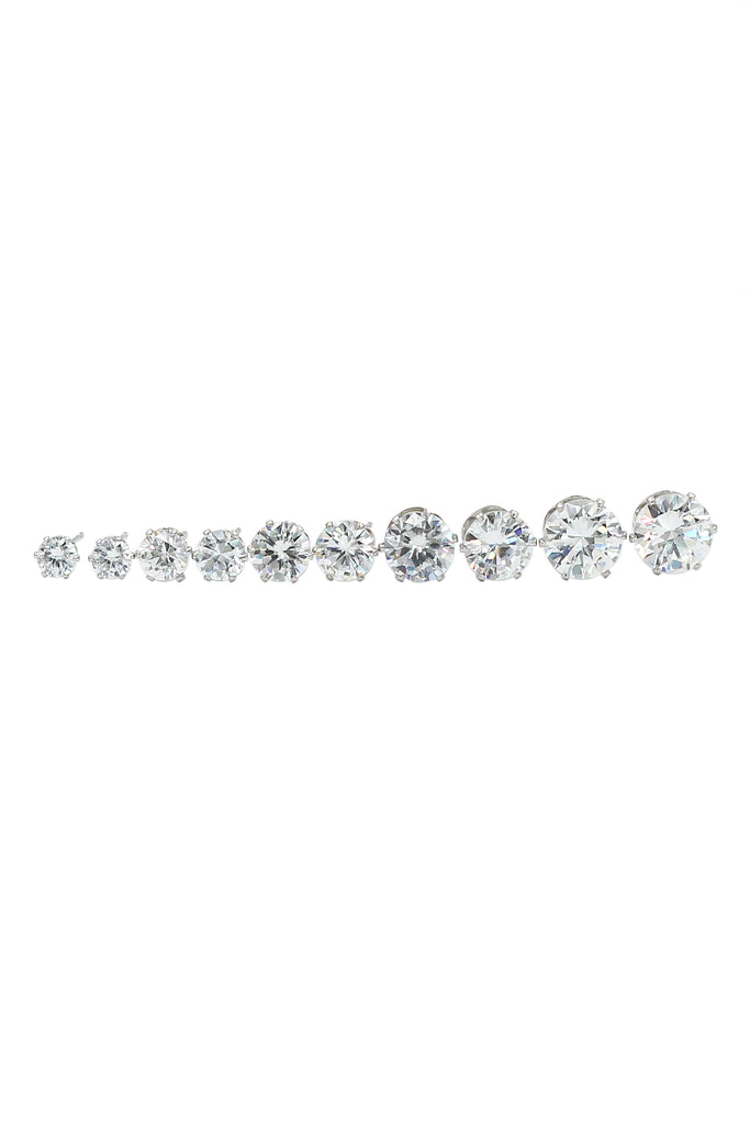 small single crystal silver necklace earrings set
