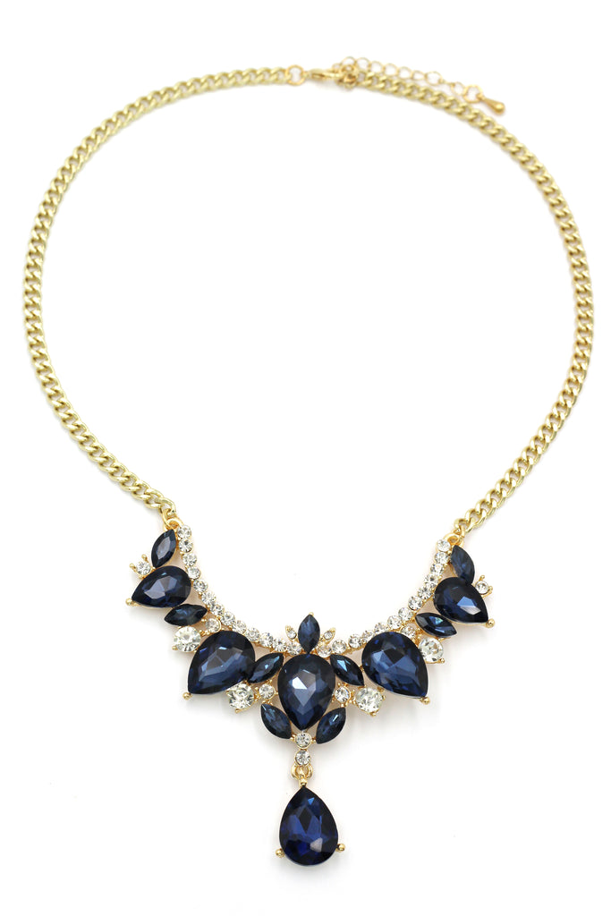 luxury pendant crystal golden necklace