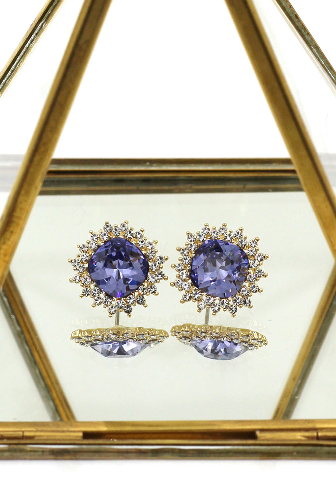 bright sun crystal earrings