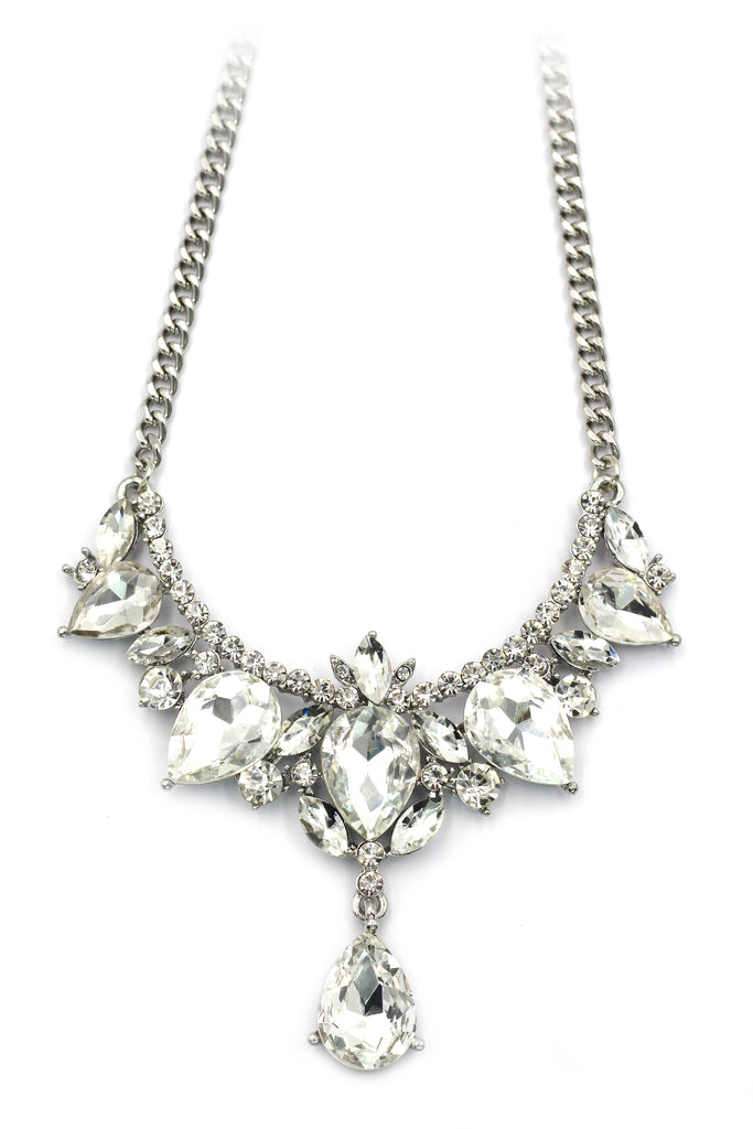 luxury pendant white crystal necklace