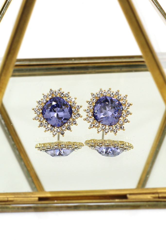 bright sun crystal earrings