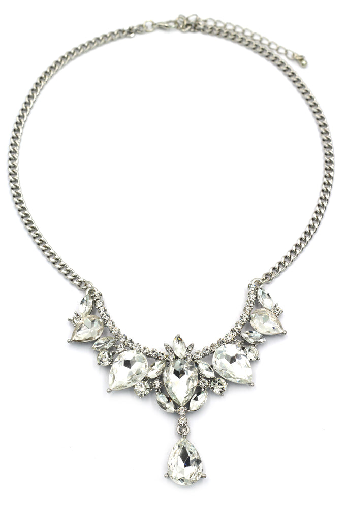 luxury pendant white crystal necklace