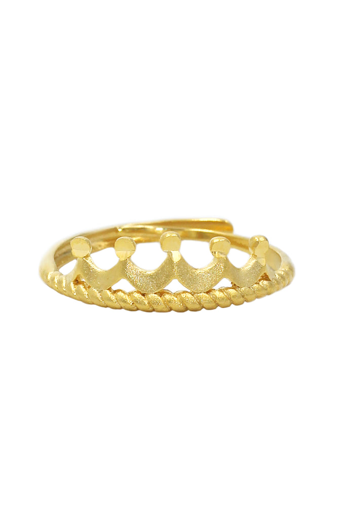 Simple crown gold ring