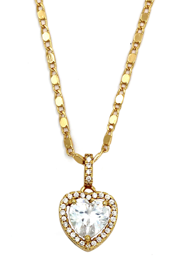 love heart crystal gold three piece set