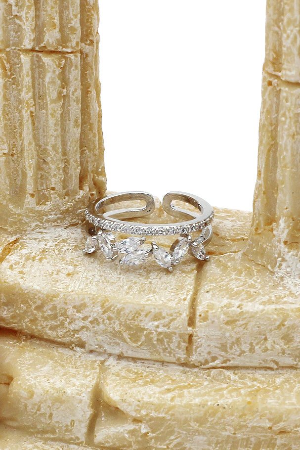 fashion crystal grain ring