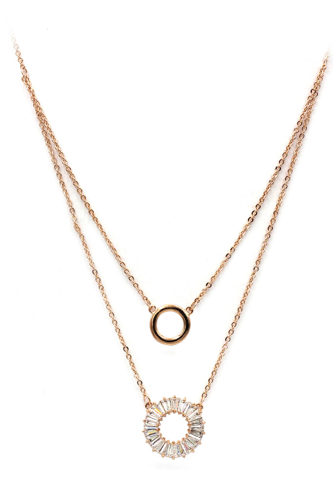 duplexes crystal circle necklace