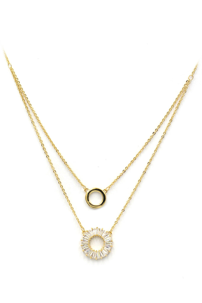 duplexes crystal circle necklace