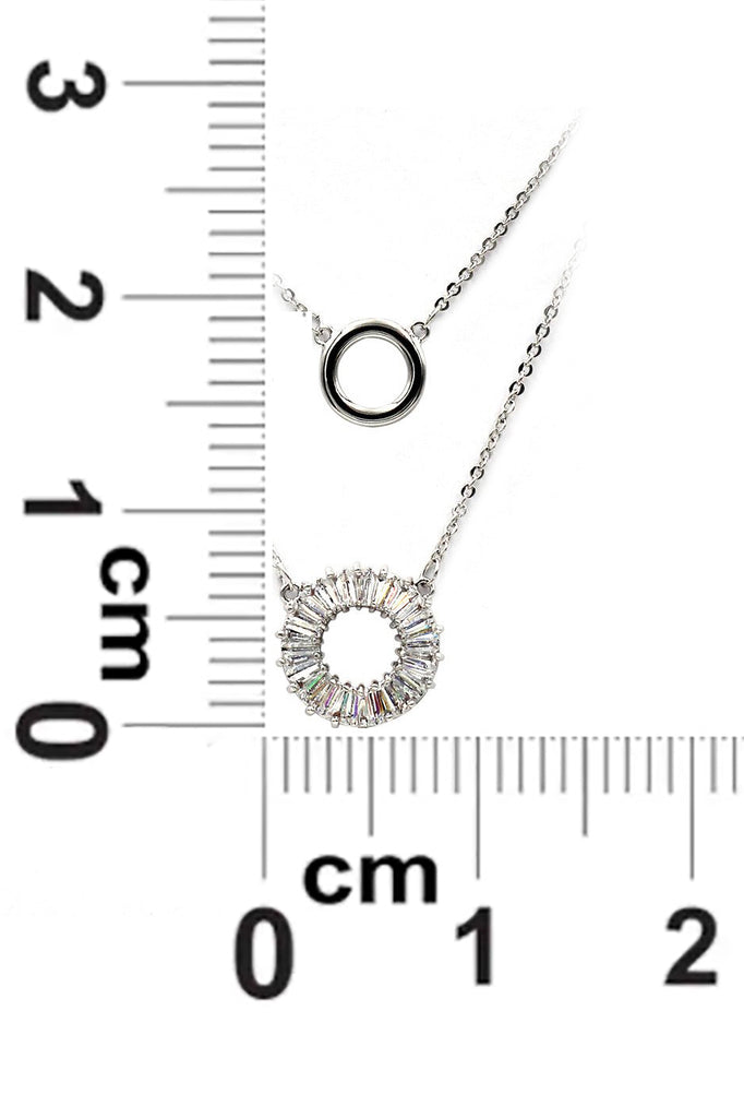 duplexes crystal circle necklace