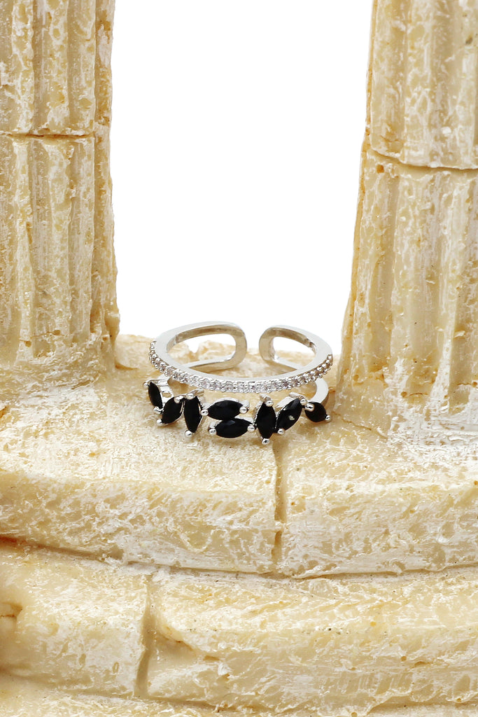 fashion crystal grain ring