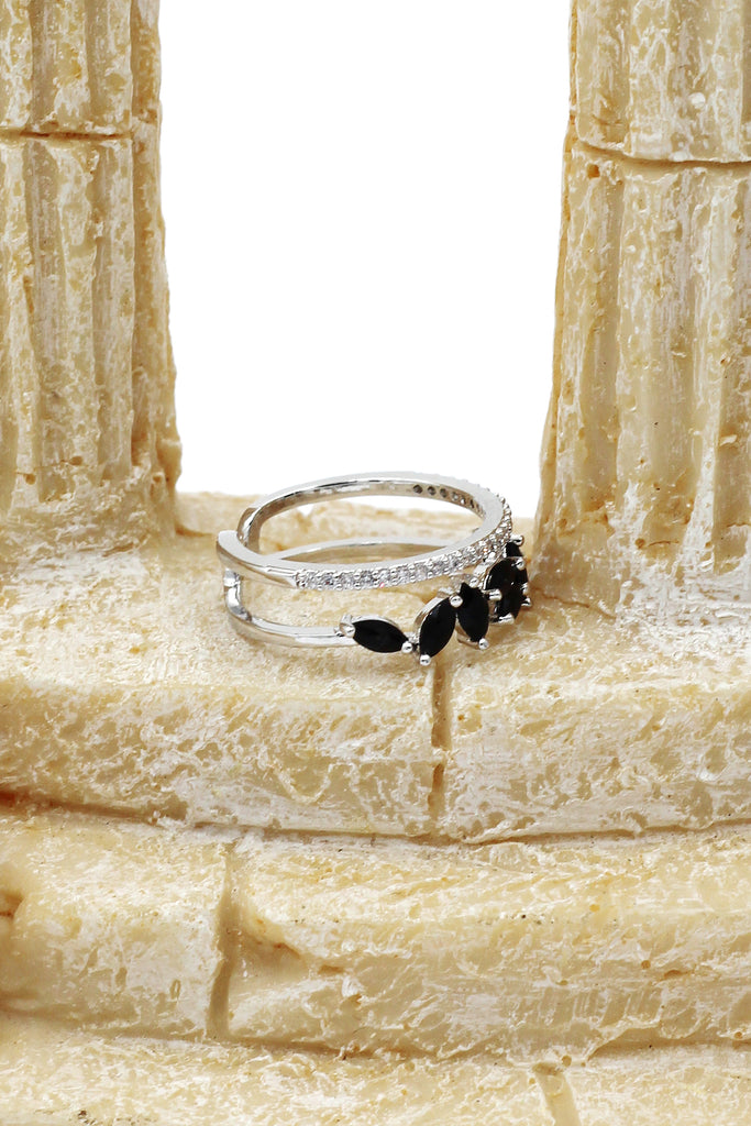 fashion crystal grain ring