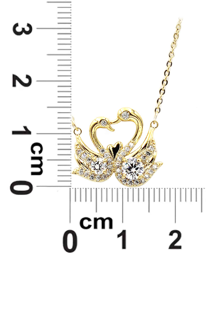 swan love crystal necklace