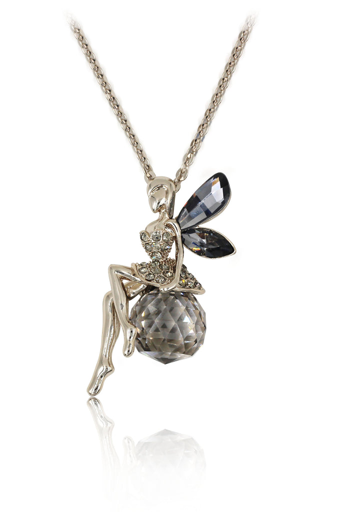 fashion crystal fairy silver necklace