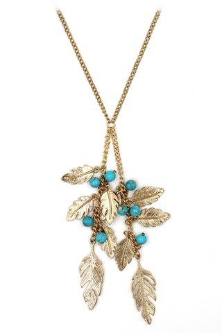 peacock feathers crystal necklace