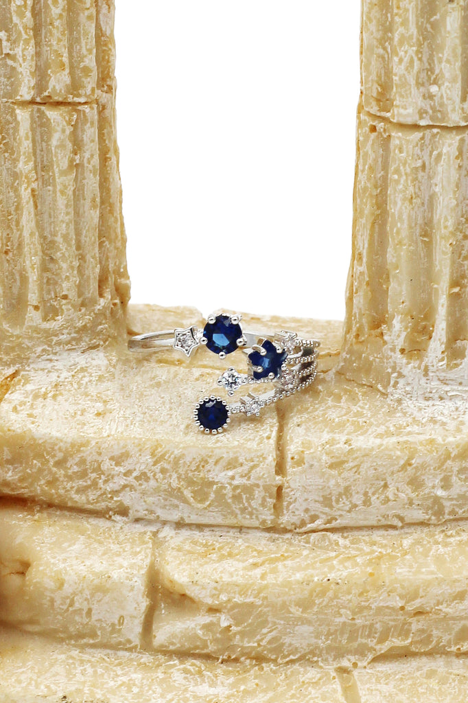 shining crystal meteor ring