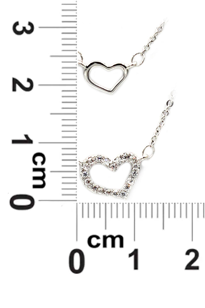 duplexes mini heart crystal necklace