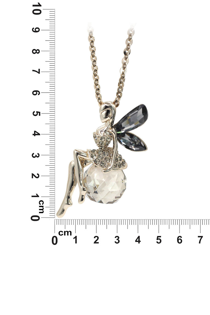 fashion crystal fairy silver necklace