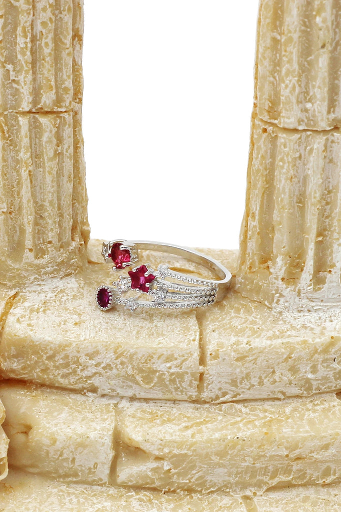 temperament crystal necklace ring set