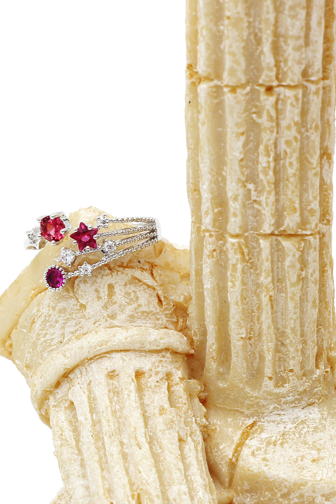 shining crystal meteor ring