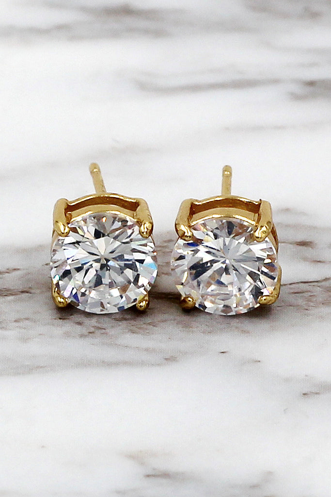 golden elegant crystal earrings necklace set