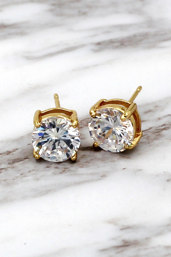 golden elegant crystal earrings necklace set