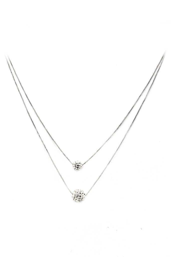 lady double chain crystal ball set
