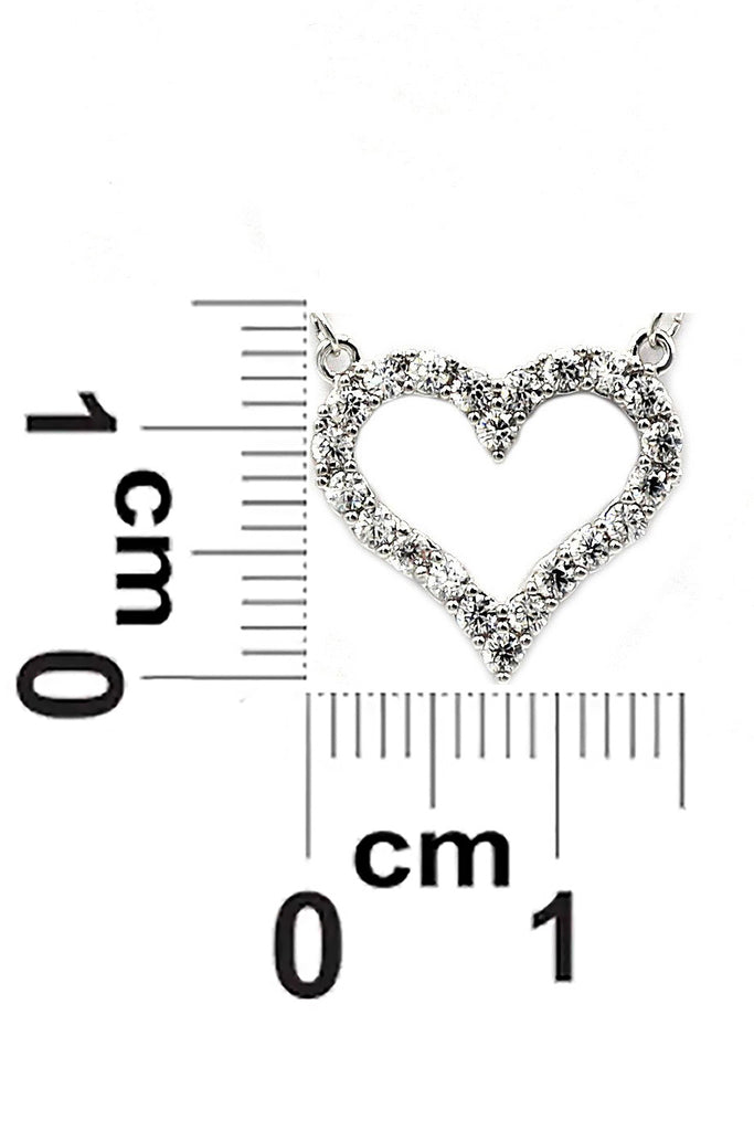 lovely crystal heart necklace