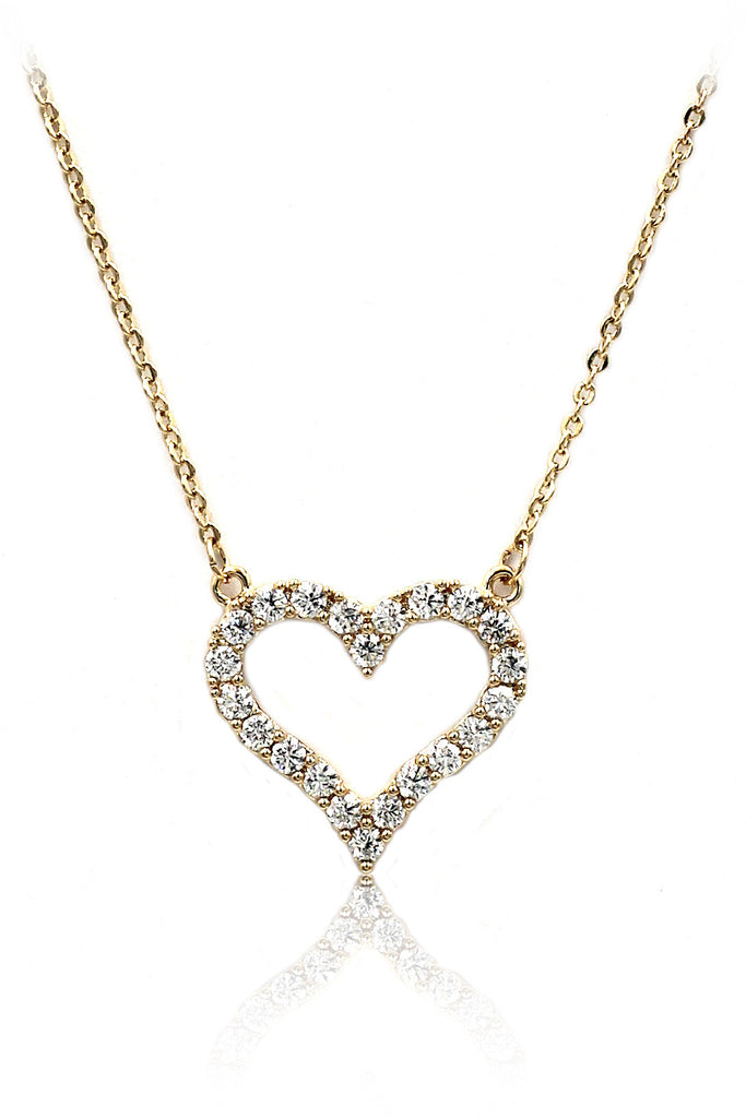 lovely crystal heart necklace