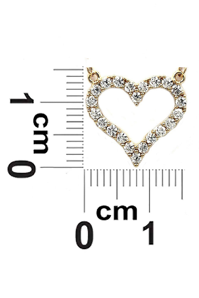lovely crystal heart necklace