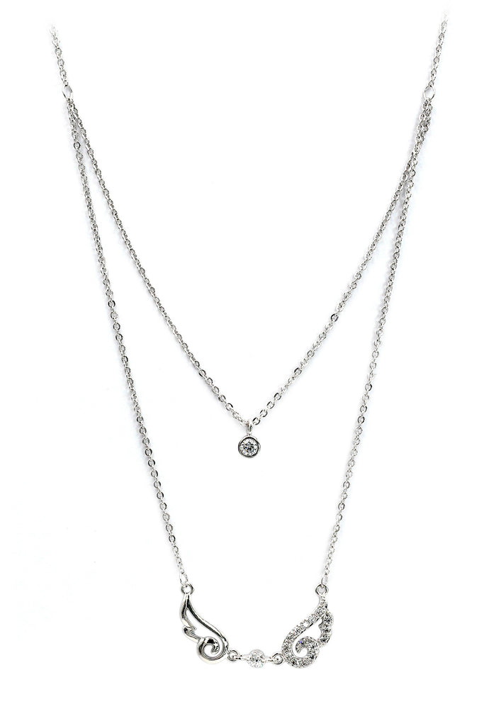 duplexes asymmetric crystal wing necklace