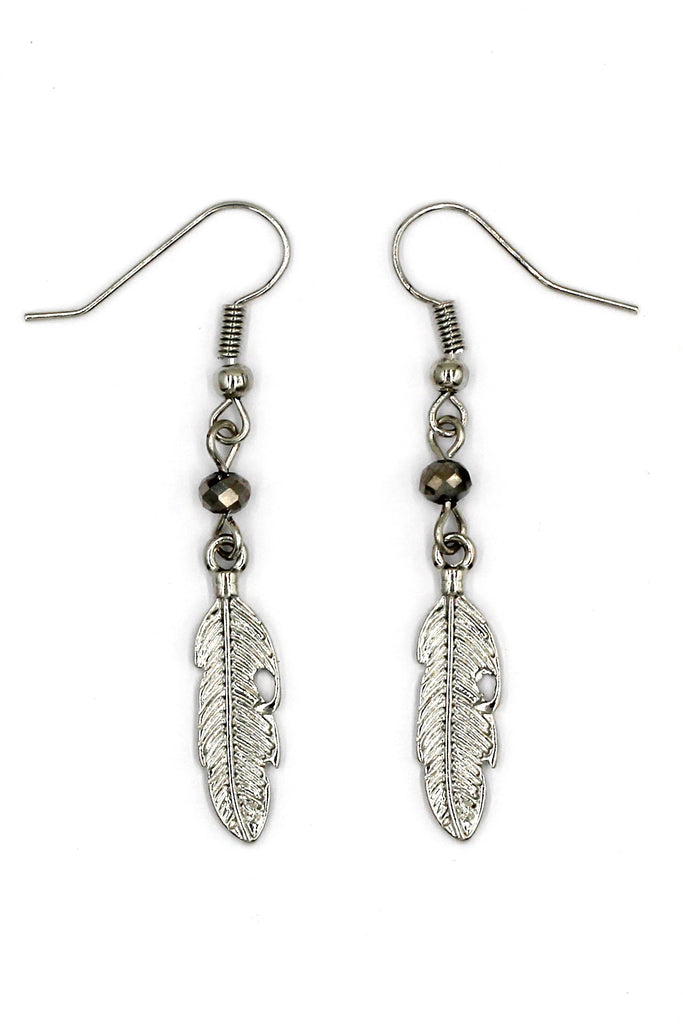 mini leaf earring necklace set